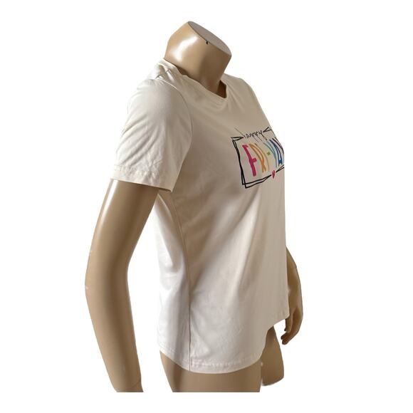 SHEIN Womens Size Medium Short Sleeve Happy Fri-Yay Crew Neck T Tee Shirt - Picture 3 of 7